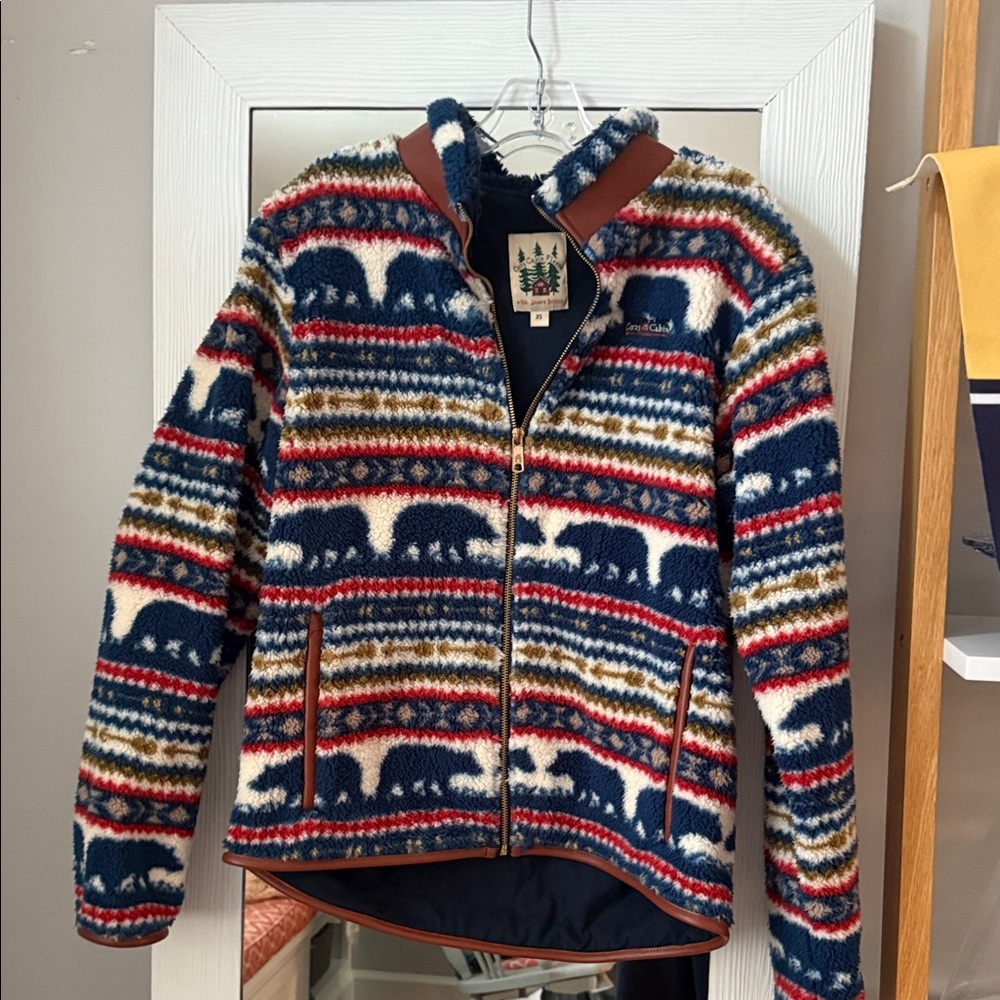 Kiel James Patrick Cozy Cabin Fleece Pattern Zip-Up Jacket